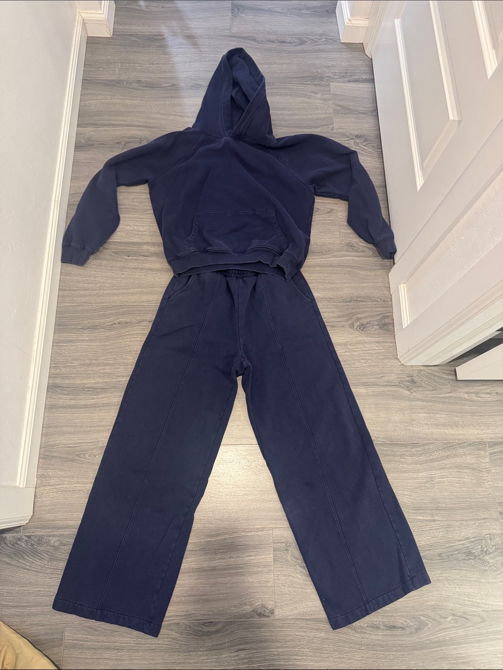 GAP Navy Wide-Leg Sweatpants